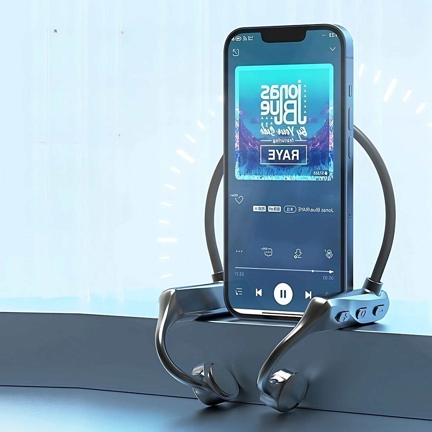 Fone sem Fio de Condução Óssea Bone Conduction