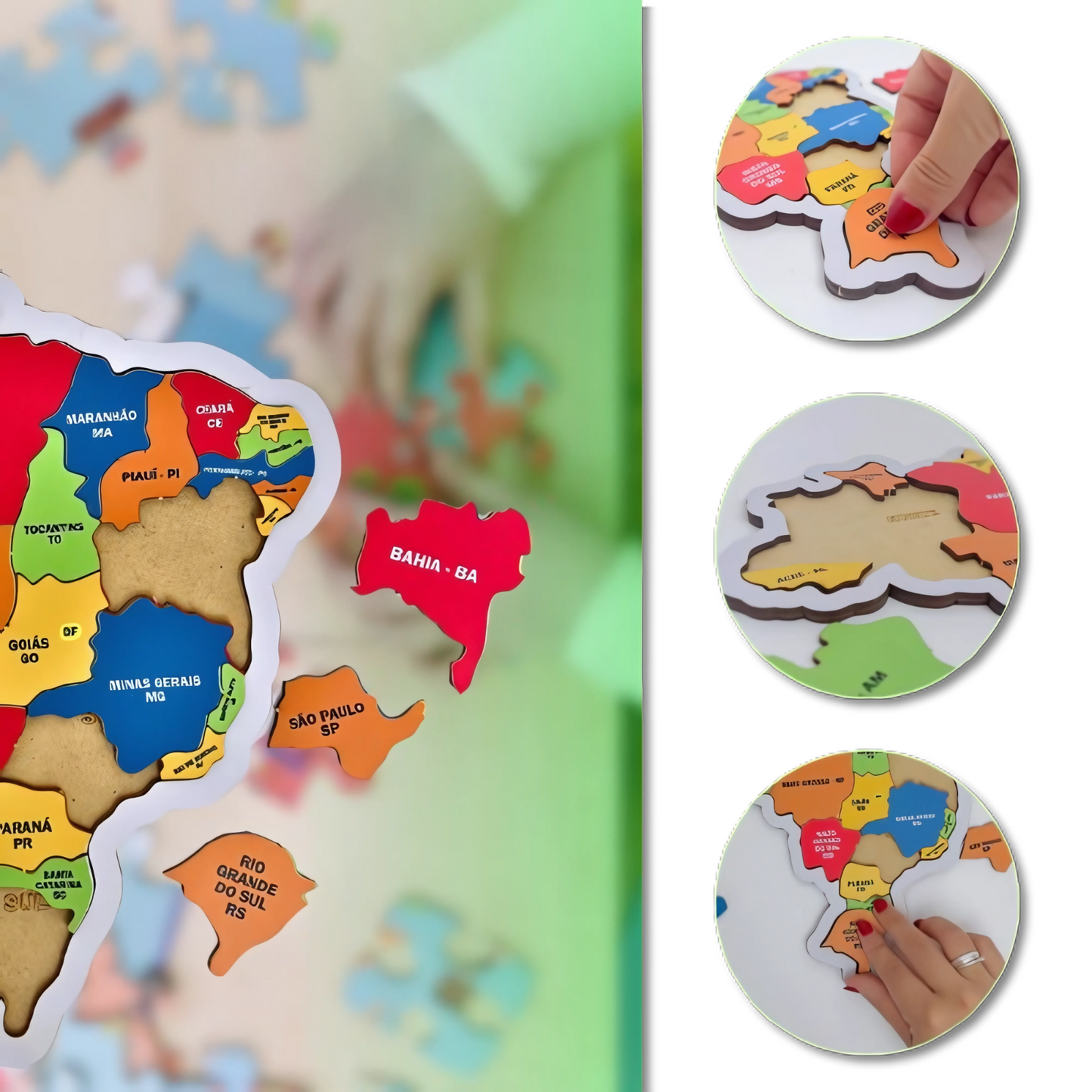 Quebra-Cabeça Educativo Brasil Map Puzzle