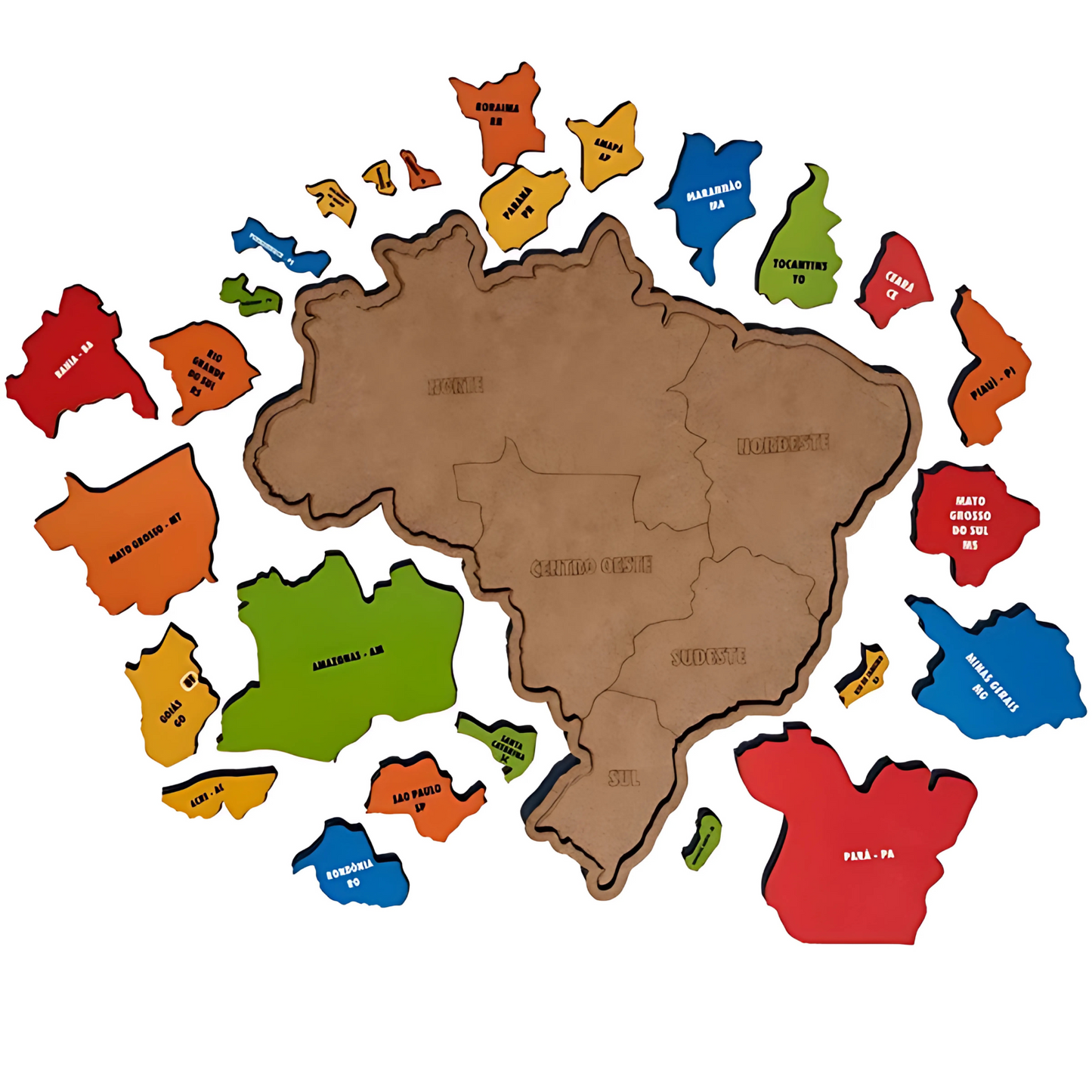 Quebra-Cabeça Educativo Brasil Map Puzzle