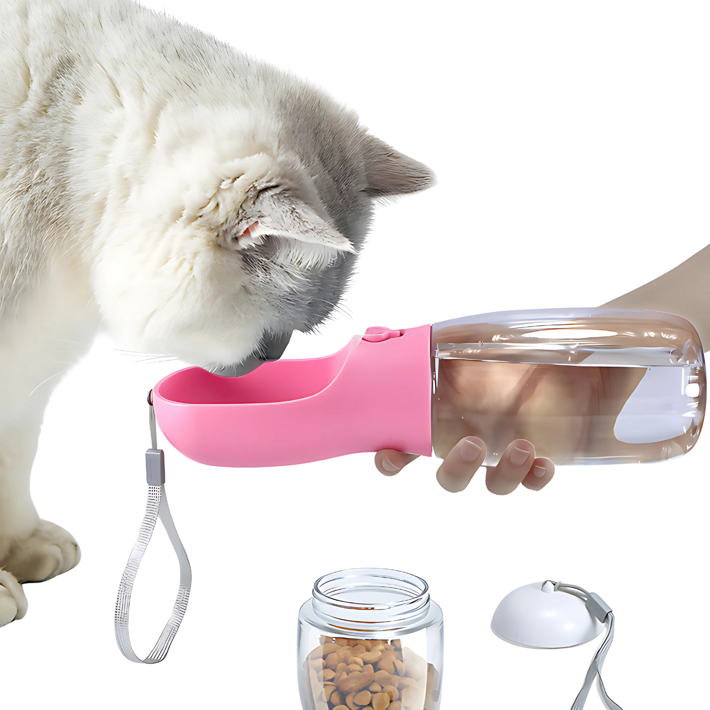 Garrafa de Água com Dispenser de Comida Portable