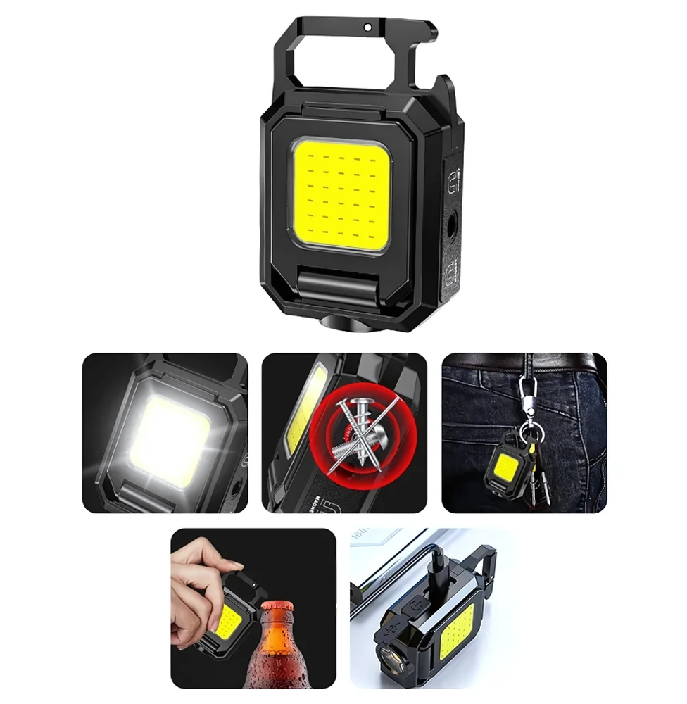 Chaveiro Lanterna Recarregável Duplo Led High Lumens