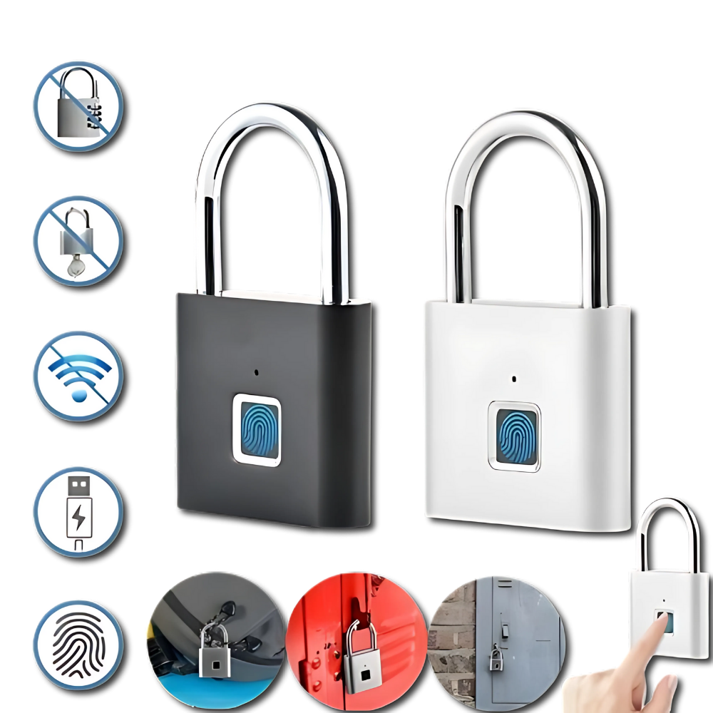 Cadeado de Impressão Digital Inteligente BioLock