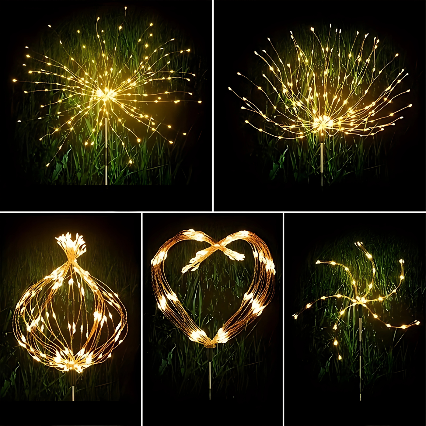 Luzes Solares Fogos de Artifício Fireworks