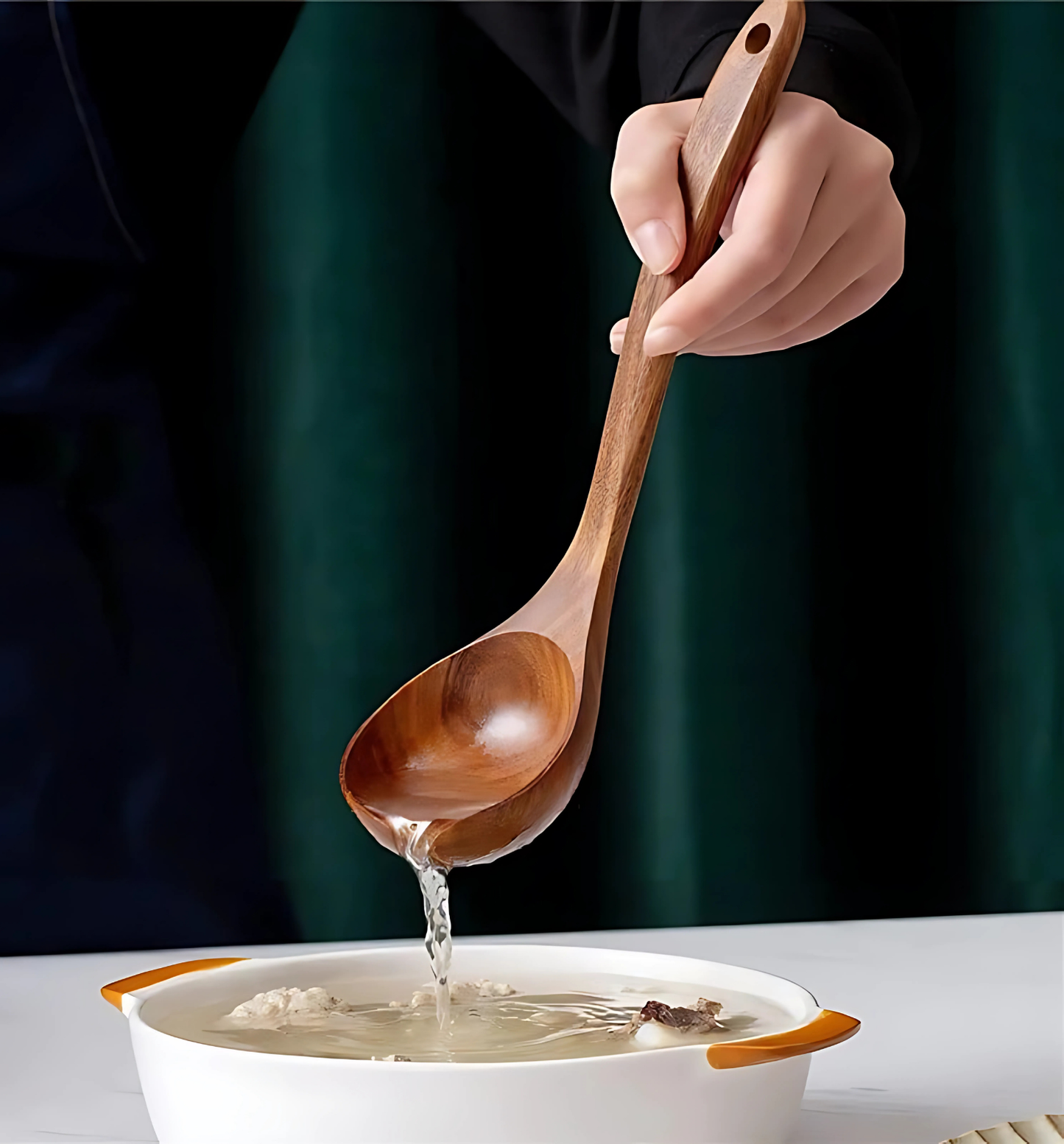 Talheres de Madeira Natural para Cozinha Cutlery Set