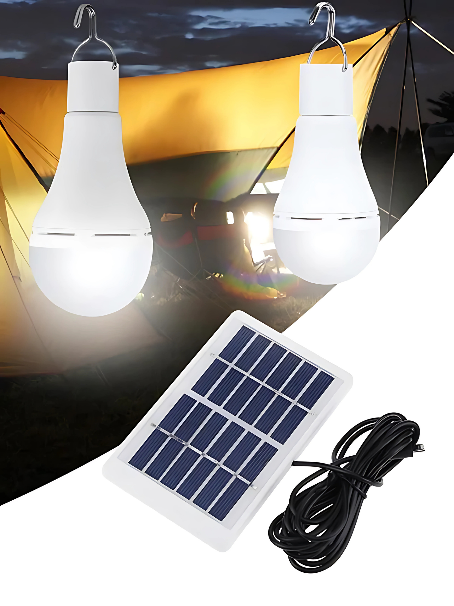 Lâmpada com Painel Carregador Solar Energy