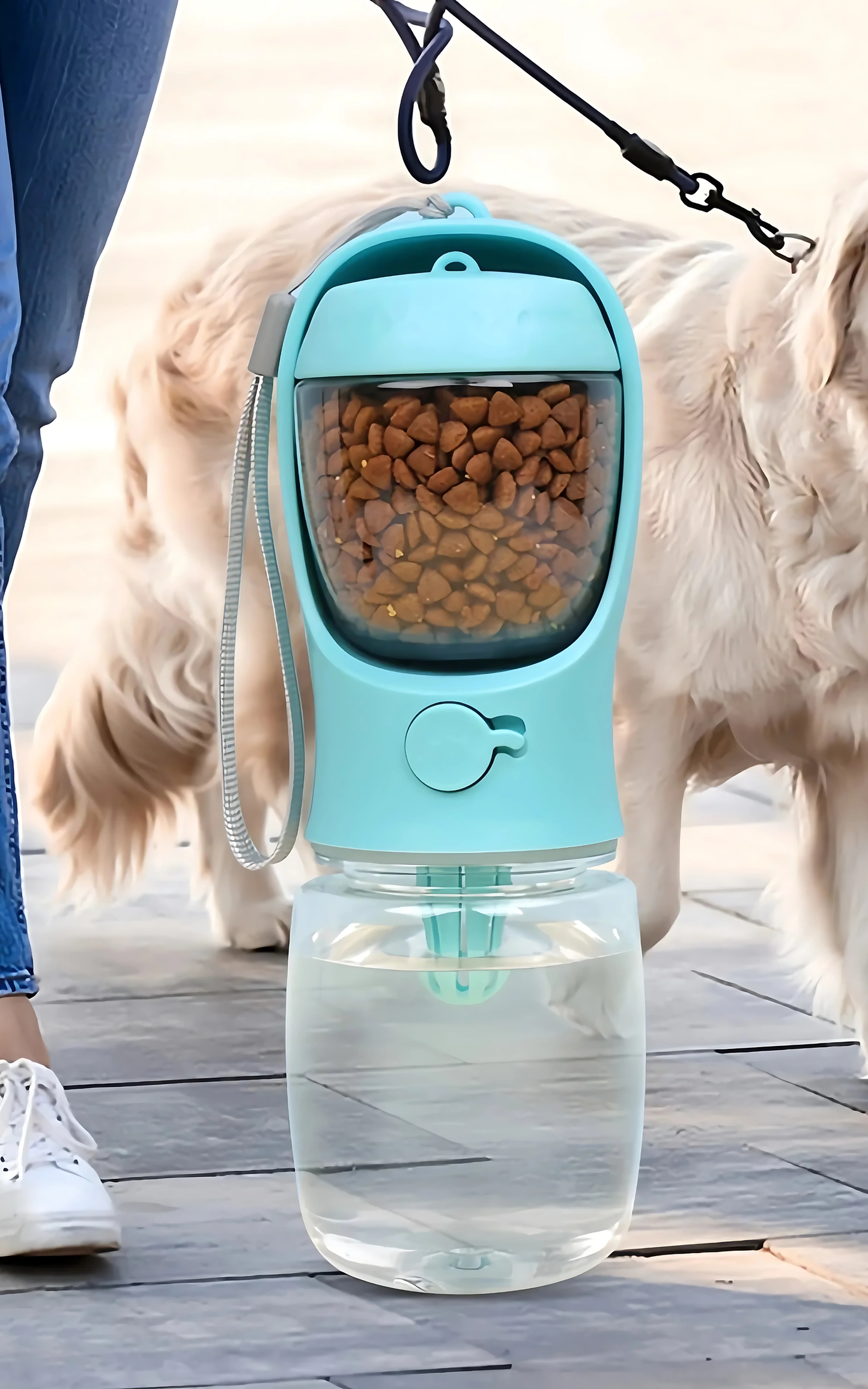 Garrafa de Água com Dispenser de Comida Portable