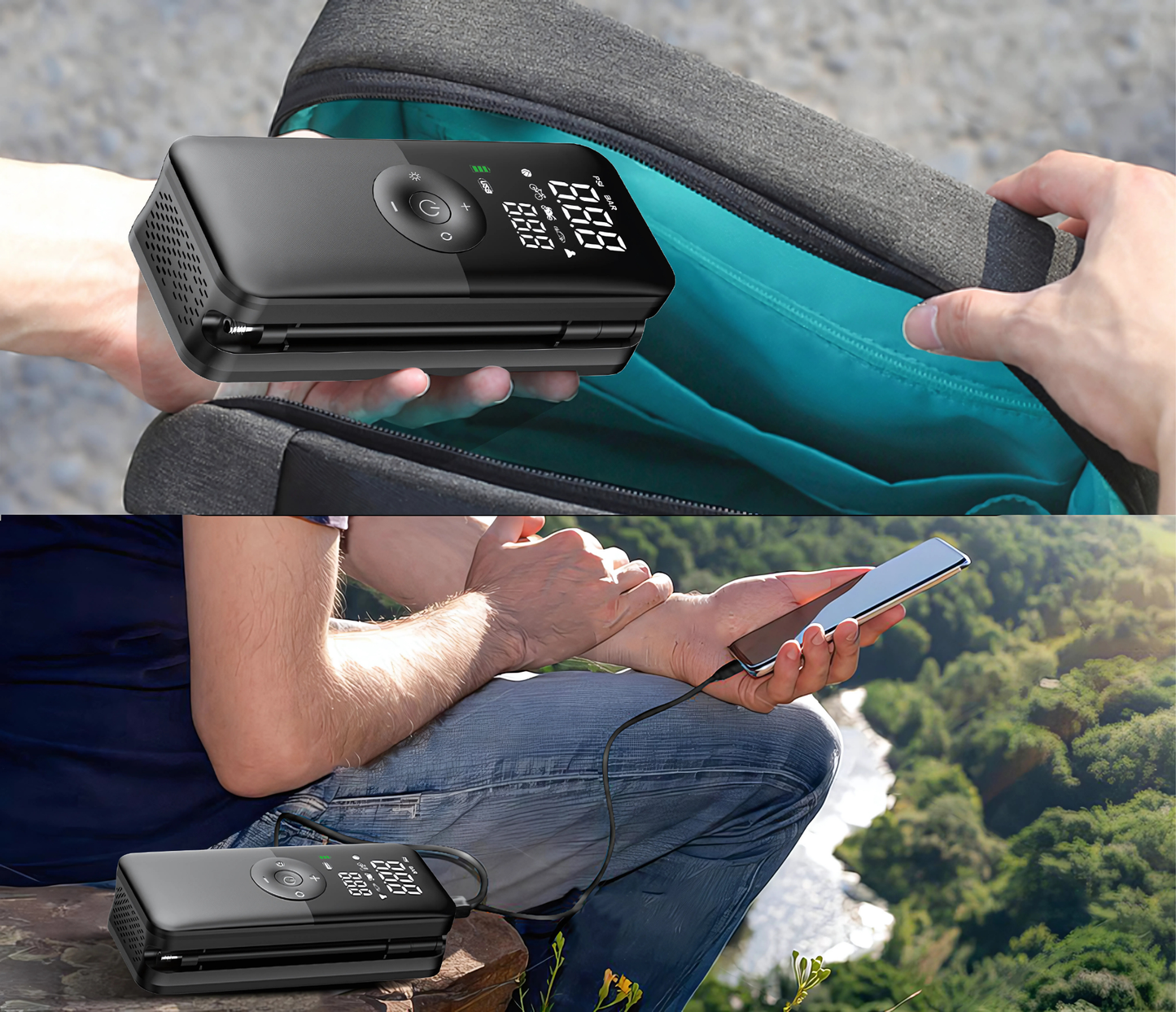 Compressor de Ar Safe Charger Pro 3 em 1