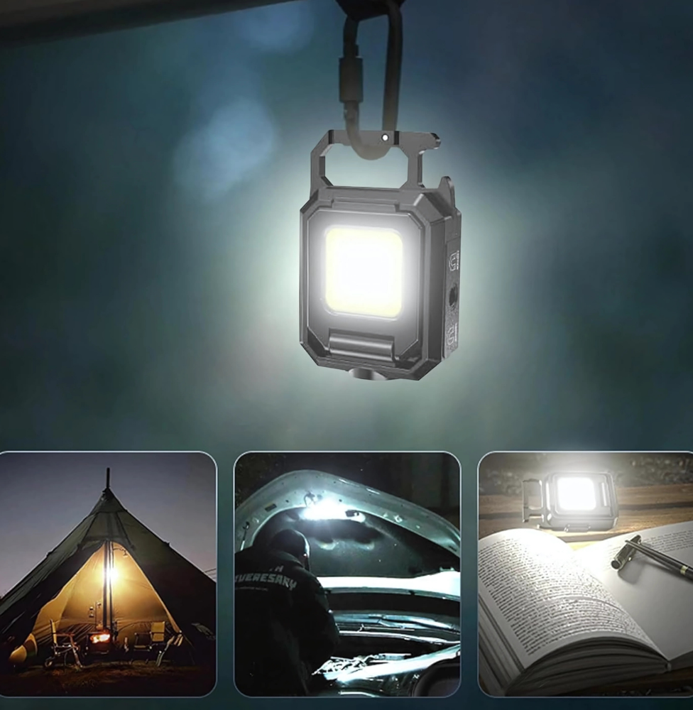 Chaveiro Lanterna Recarregável Duplo Led High Lumens
