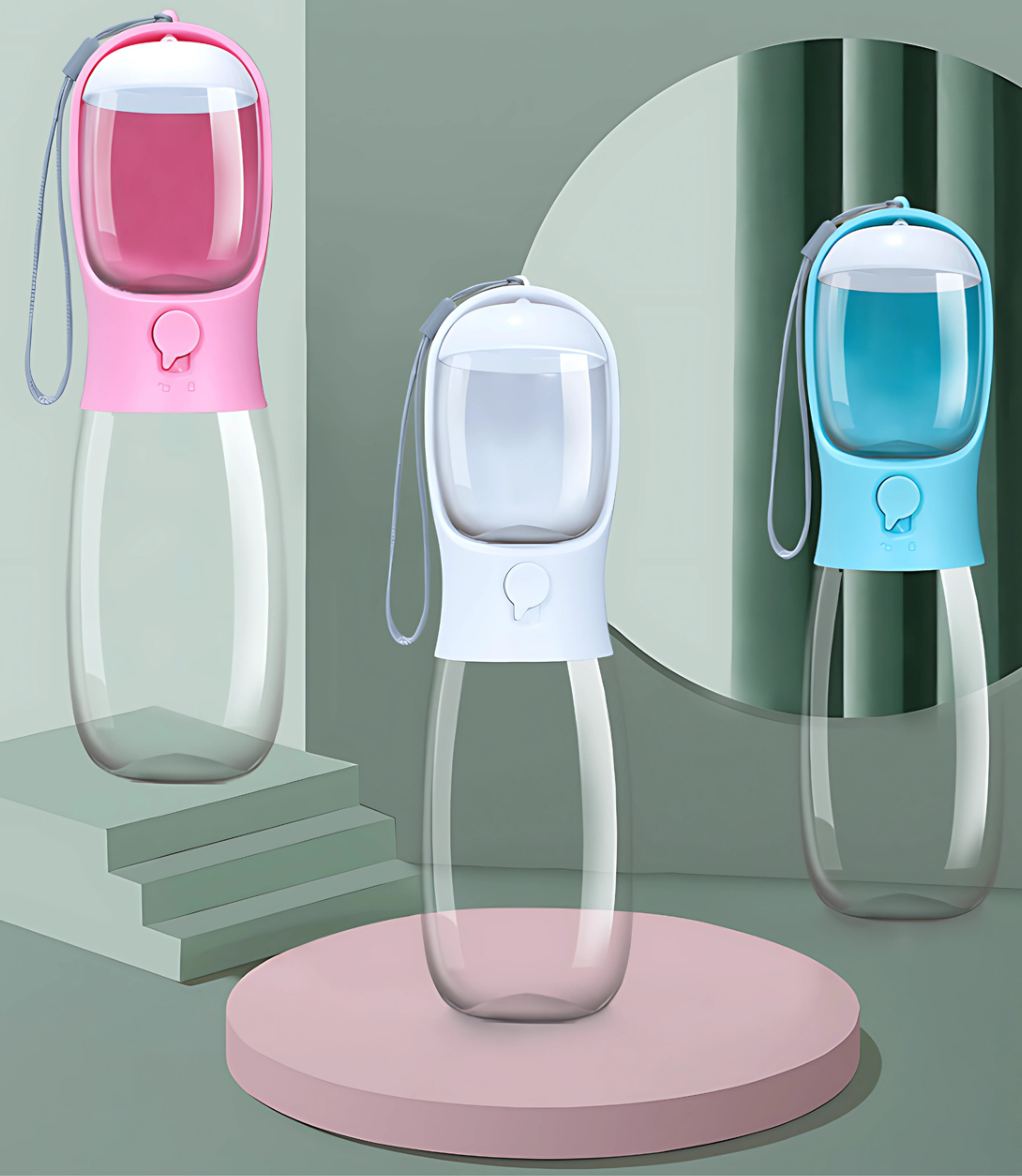 Garrafa de Água com Dispenser de Comida Portable