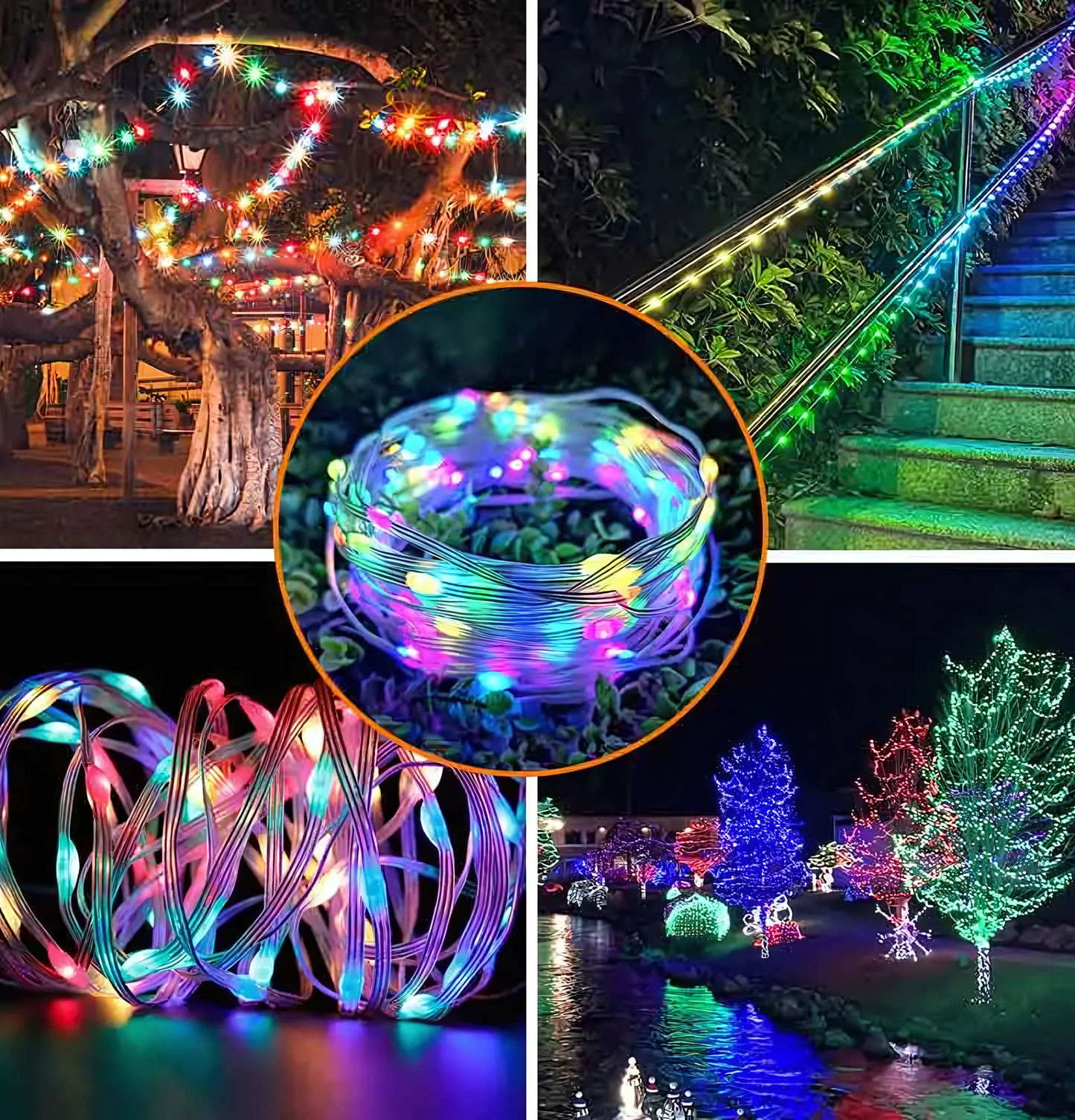 Luzes de Natal Led Arco Íris