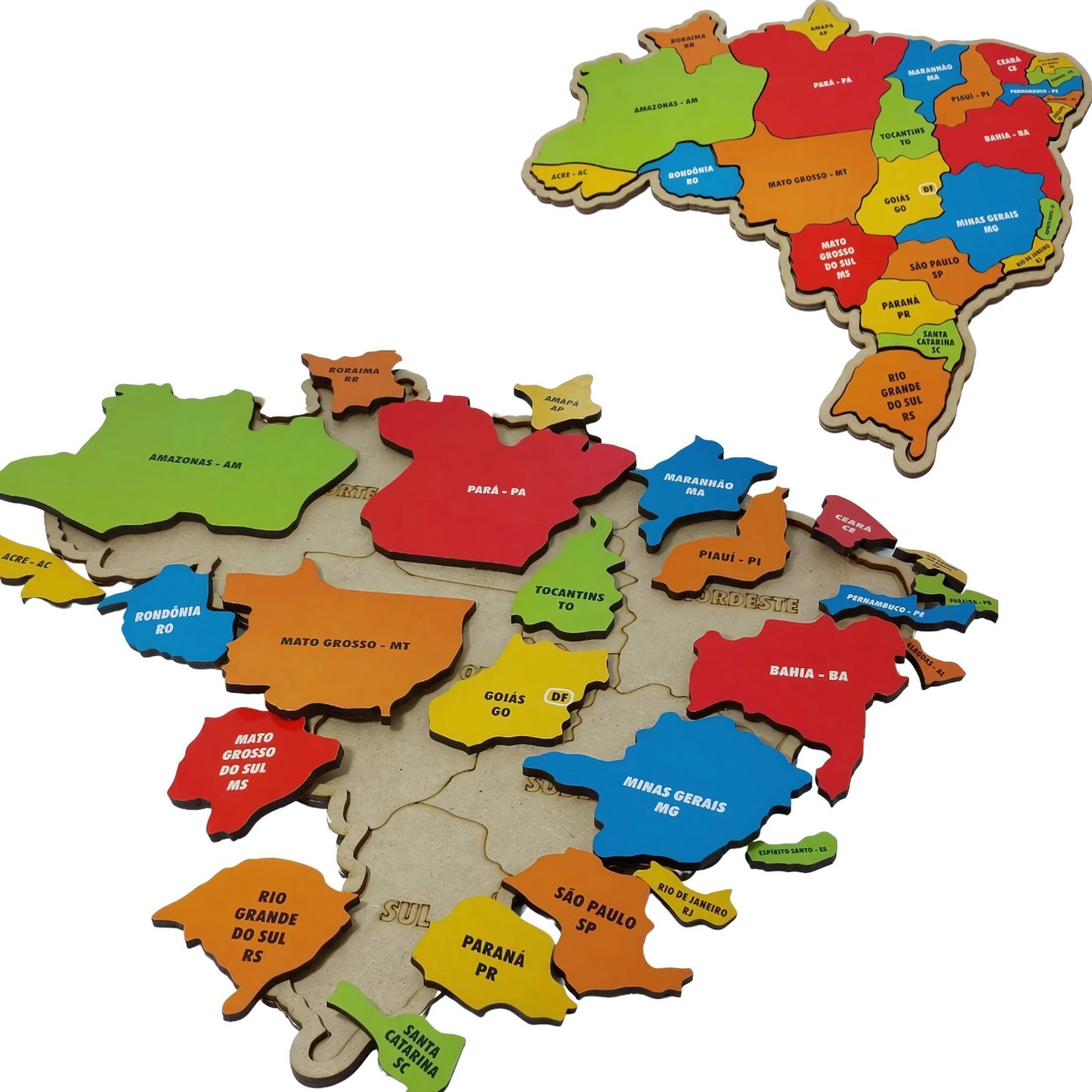 Quebra-Cabeça Educativo Brasil Map Puzzle