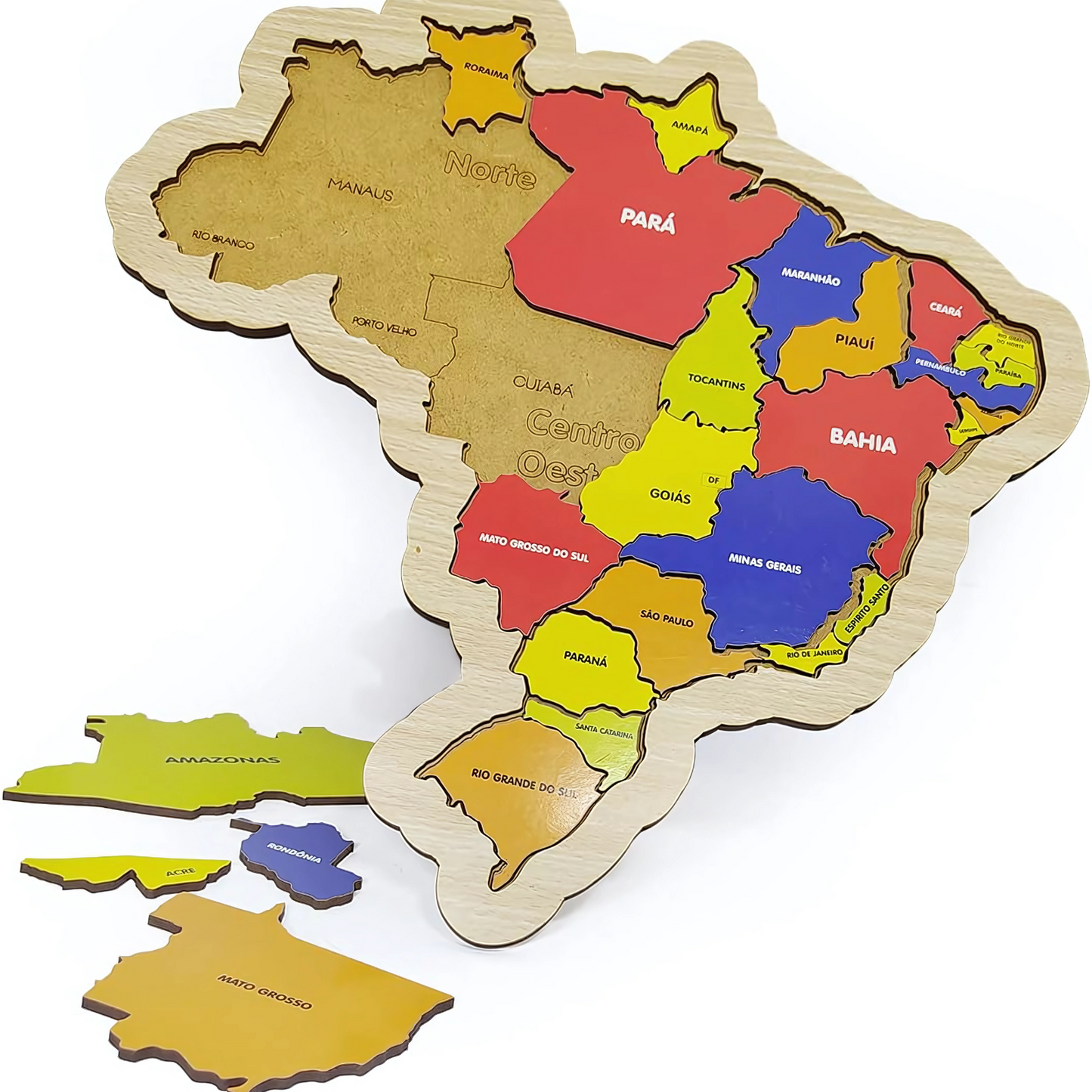 Quebra-Cabeça Educativo Brasil Map Puzzle