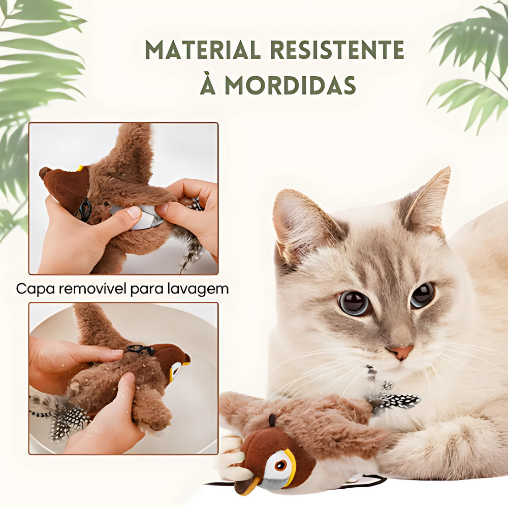 Pássaro Interativo Recarregável Cat Toy