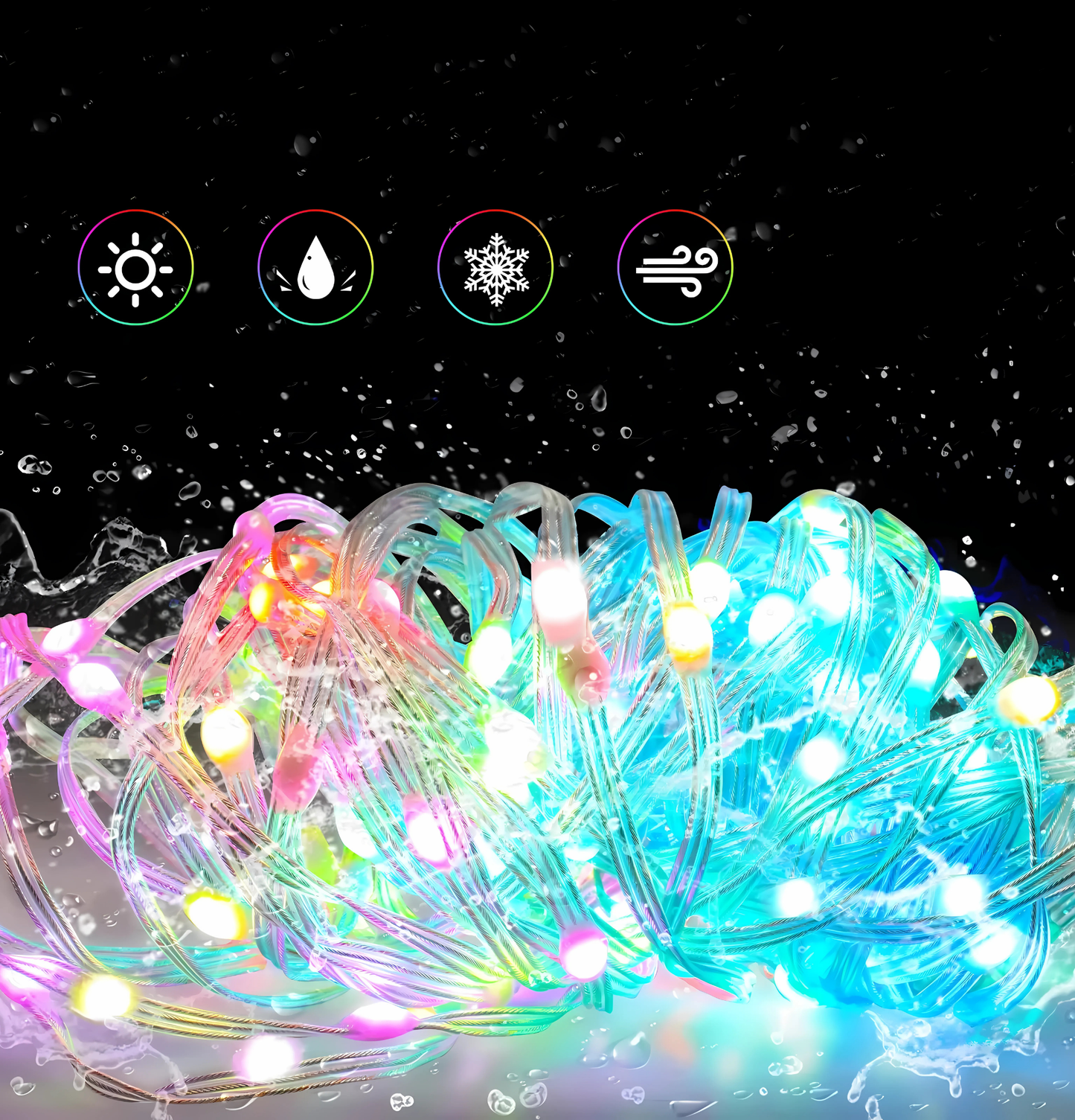 Luzes de Natal Led Arco Íris