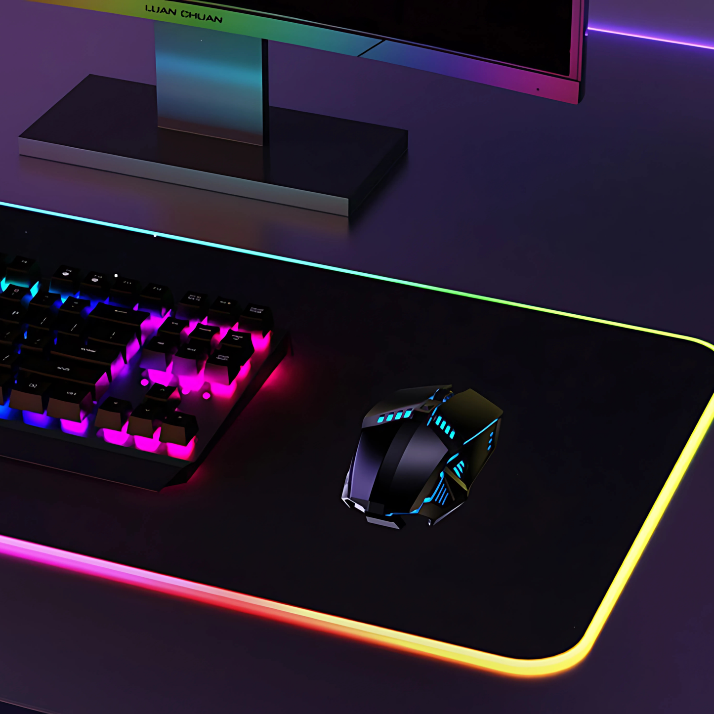 Mouse Pad Gamer com Led Colors