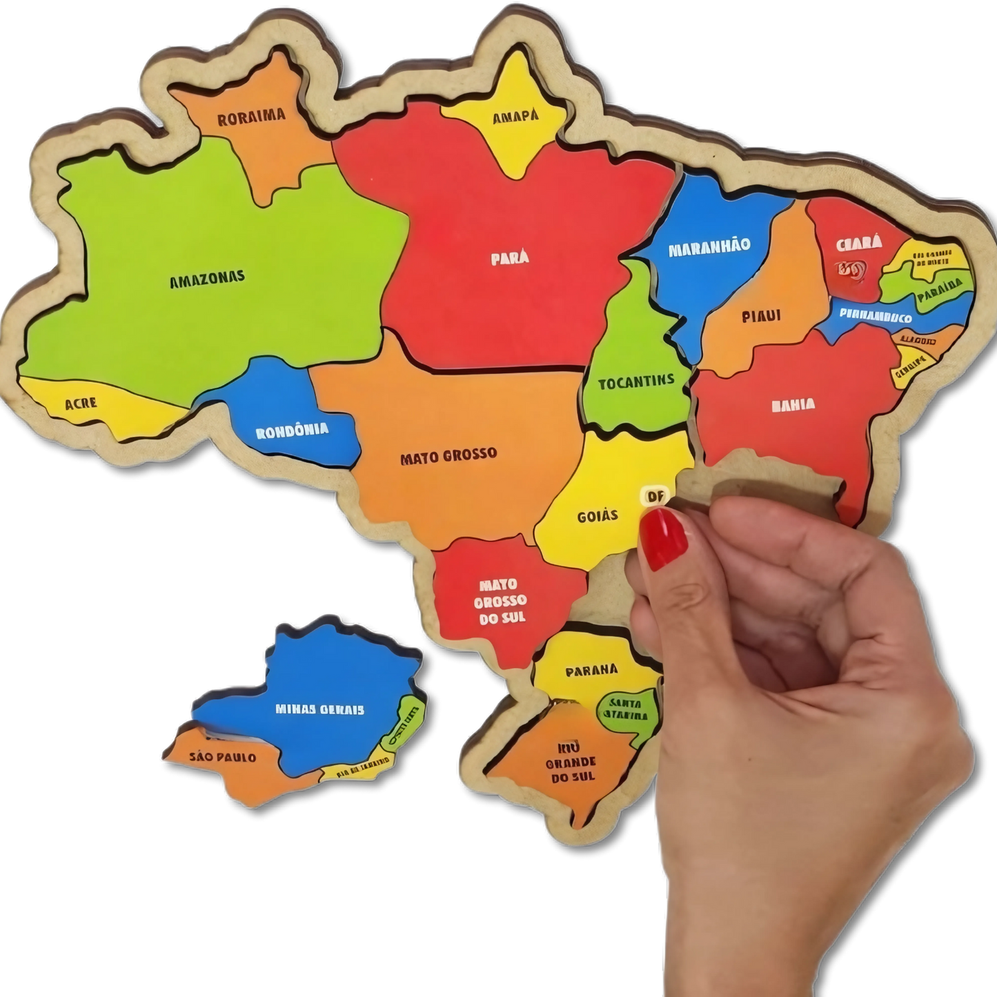 Quebra-Cabeça Educativo Brasil Map Puzzle