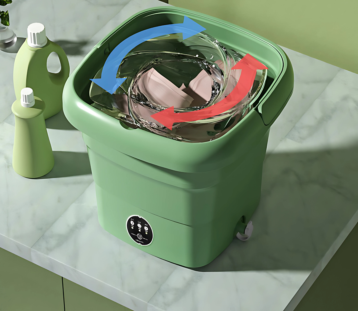 Mini Máquina de Lavar Portátil e Dobrável Washes Easily