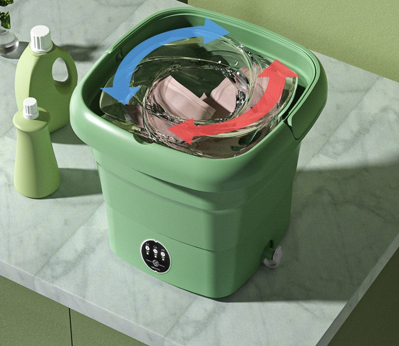 Mini Máquina de Lavar Portátil e Dobrável Washes Easily