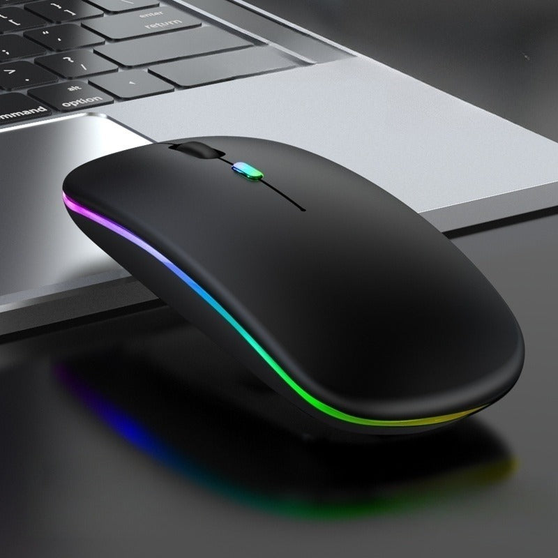 Mouse Sem Fio Wireless Recarregável RGB Gamer 1600dpi