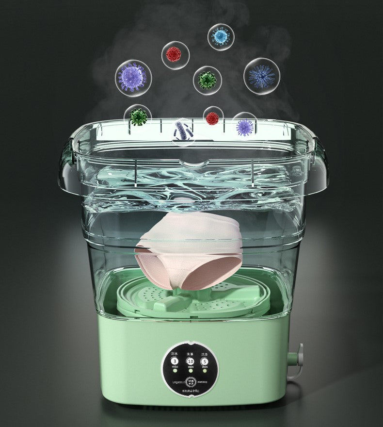 Mini Máquina de Lavar Portátil e Dobrável Washes Easily
