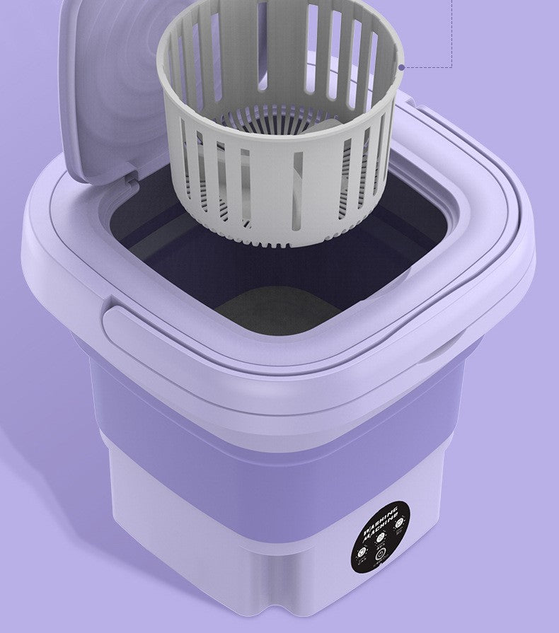Mini Máquina de Lavar Portátil e Dobrável Washes Easily