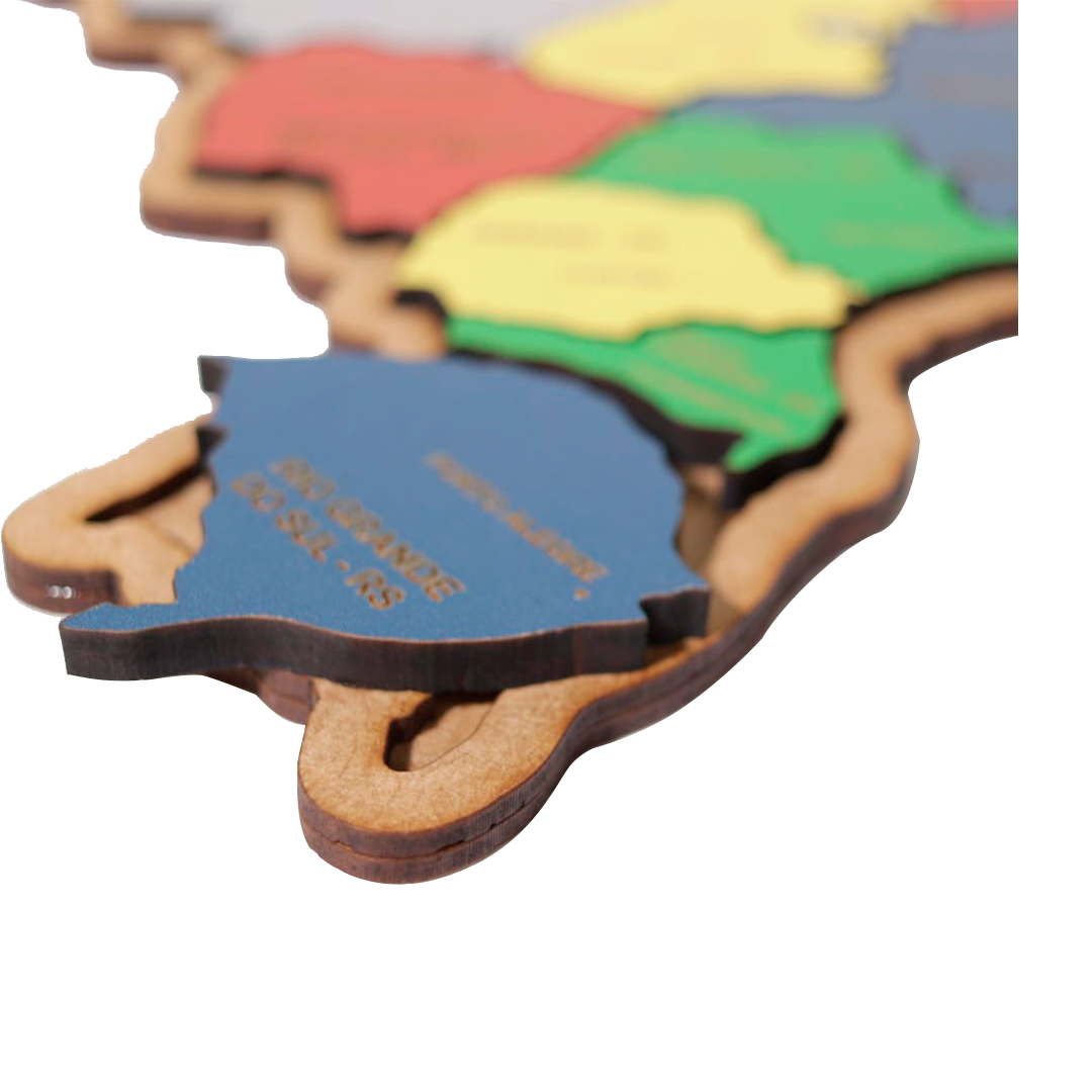 Quebra-Cabeça Educativo Brasil Map Puzzle