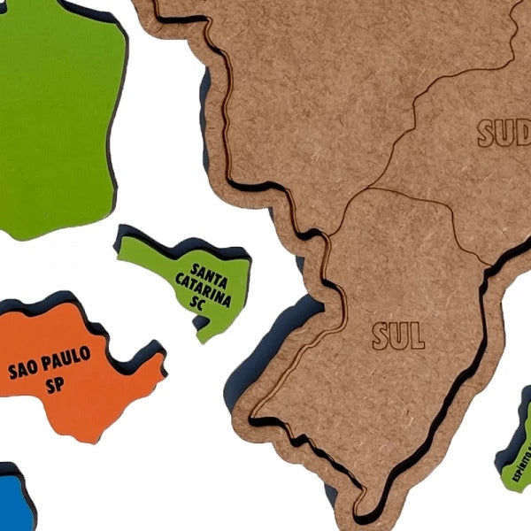 Quebra-Cabeça Educativo Brasil Map Puzzle