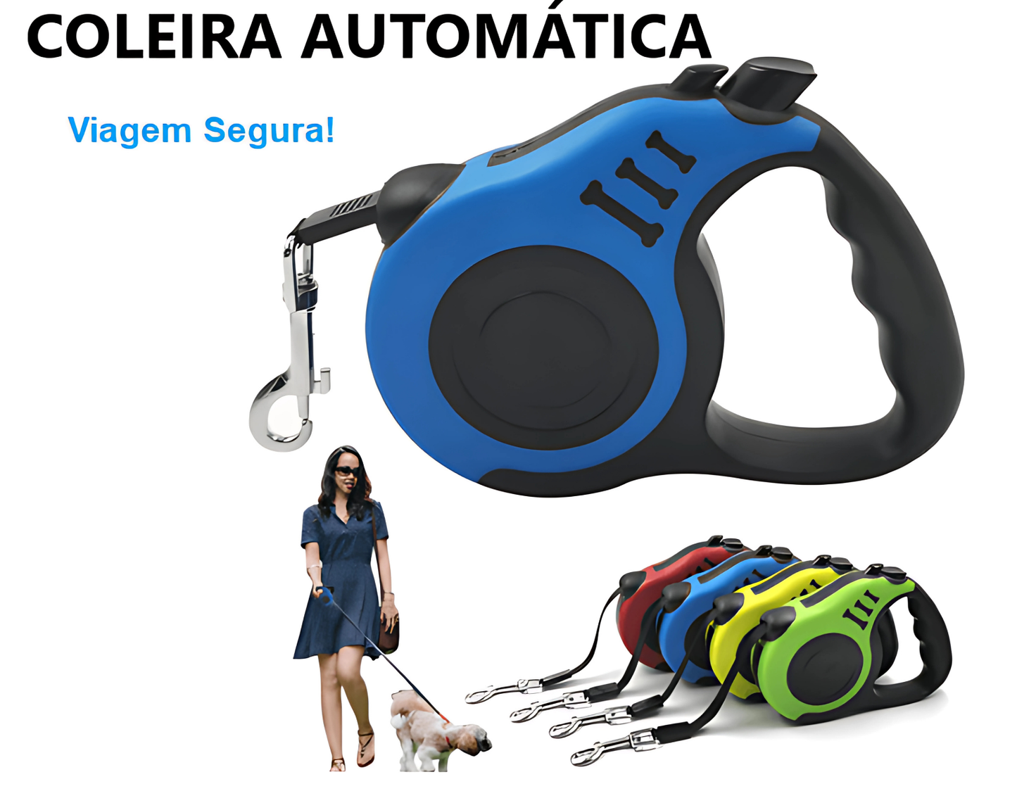 Guia Retrátil para Pets Happy Free