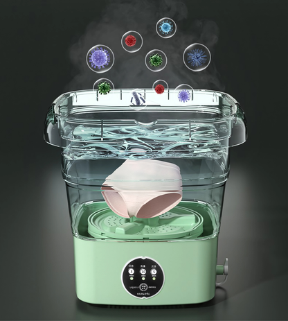 Mini Máquina de Lavar Portátil e Dobrável Washes Easily