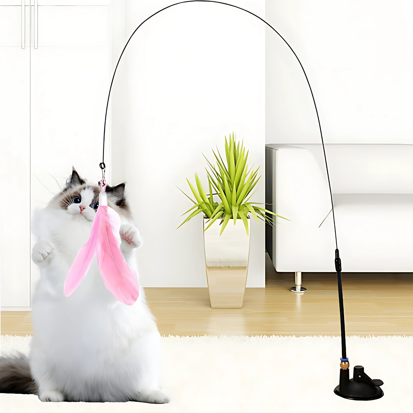 Brinquedo Interativo Pena para Gatos Hands Free [Compre 1 e Leve 2]