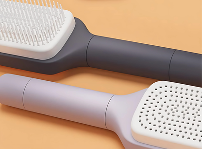 Escova de Cabelo Autolimpante Retátil Massager [Compre 1 e Leve 2]