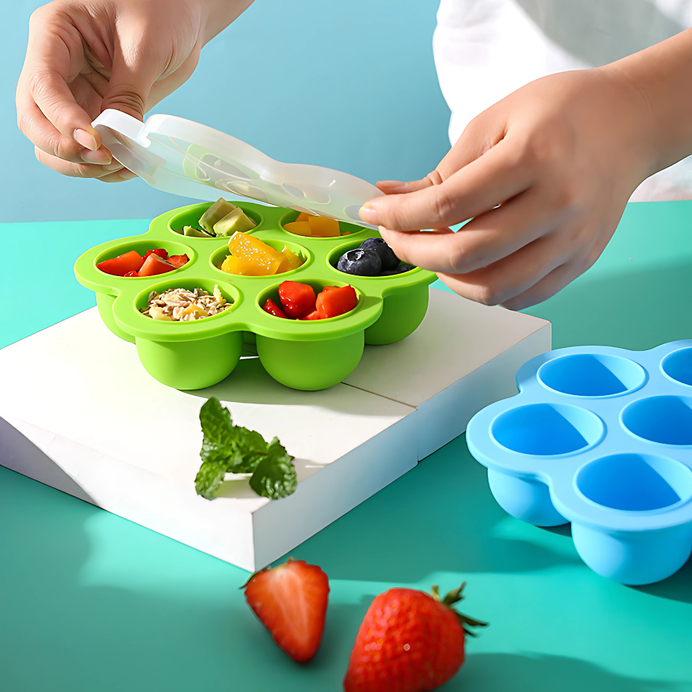 Forma de Silicone para Armazenamento de Alimentos para Bebês