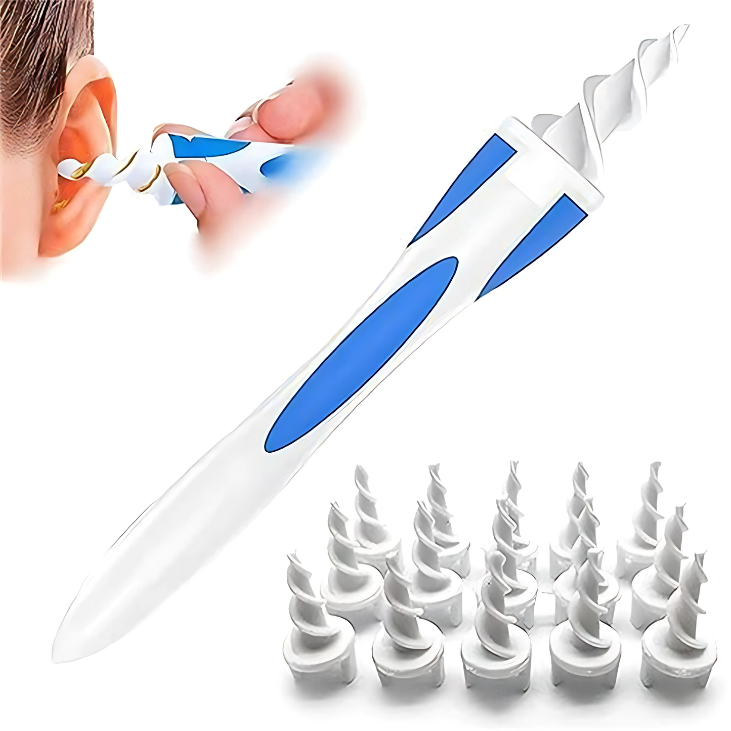 Limpador de Ouvido EarClean [Grátis Kit Com 16 Unidades de Silicone]