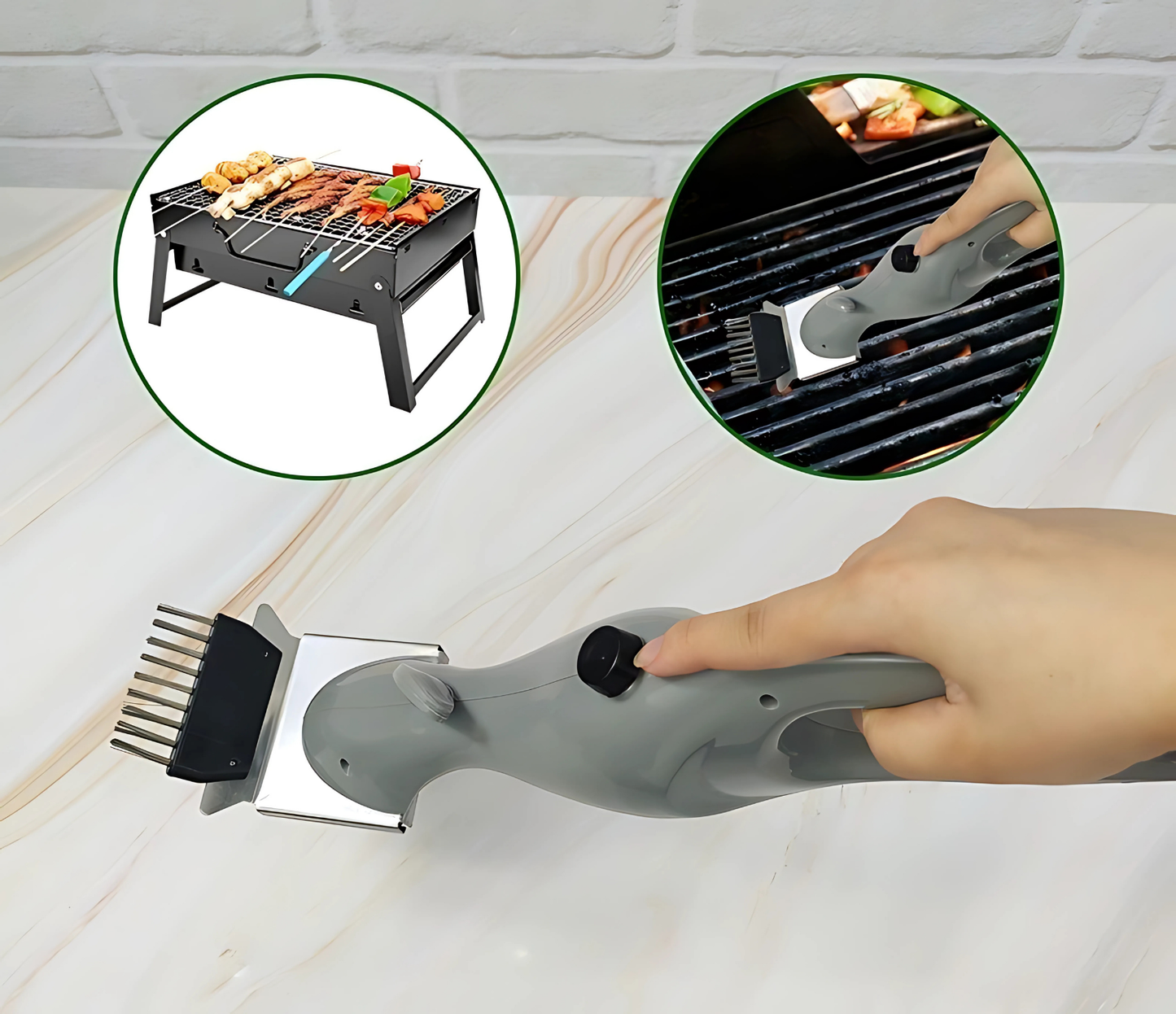Escova para Grelha Limpeza à Vapor Super Clean [Leve de Brinde Um Soprador Para Churrasqueira]