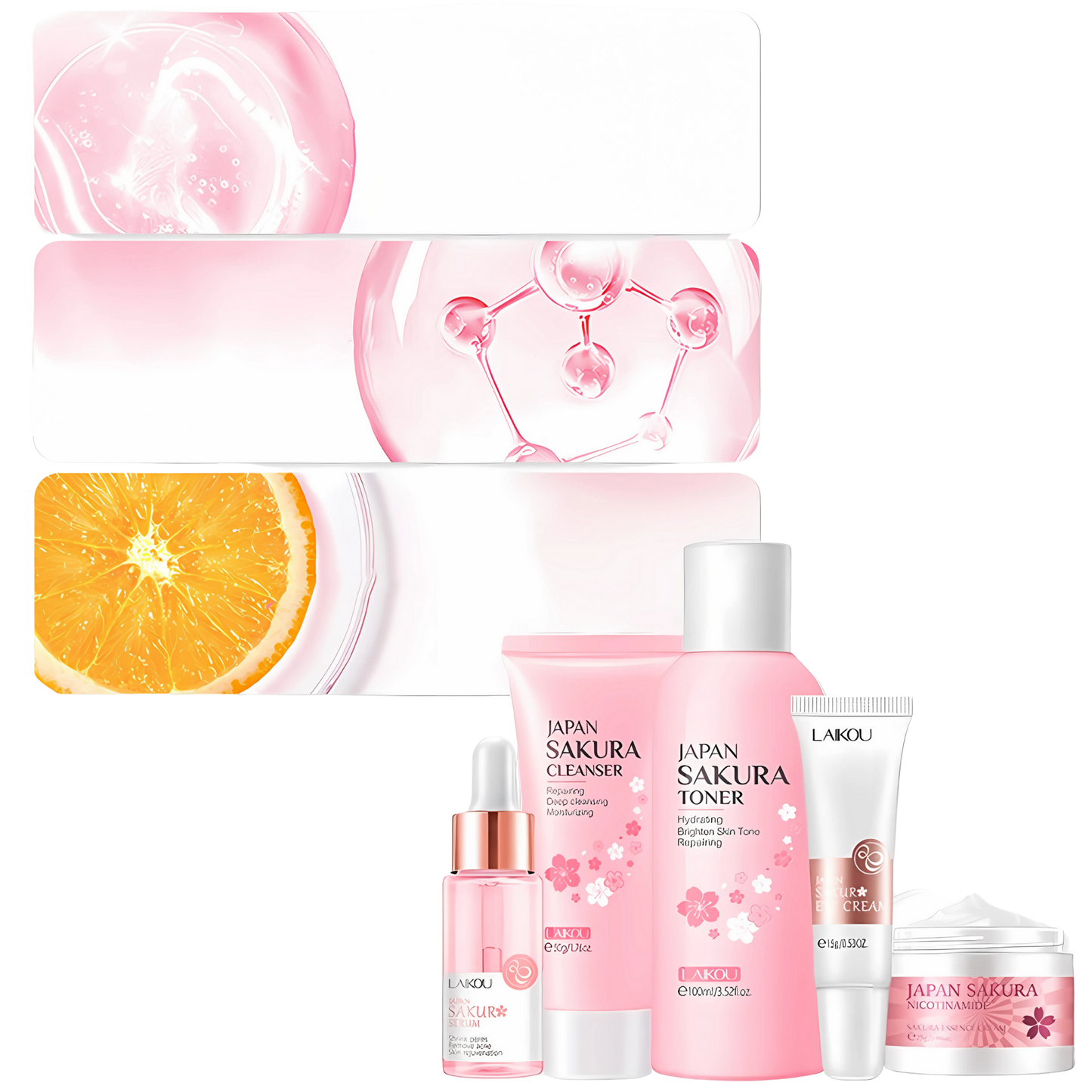 Kit Skin Care Facial Sakura [Kit com 5 Produtos]