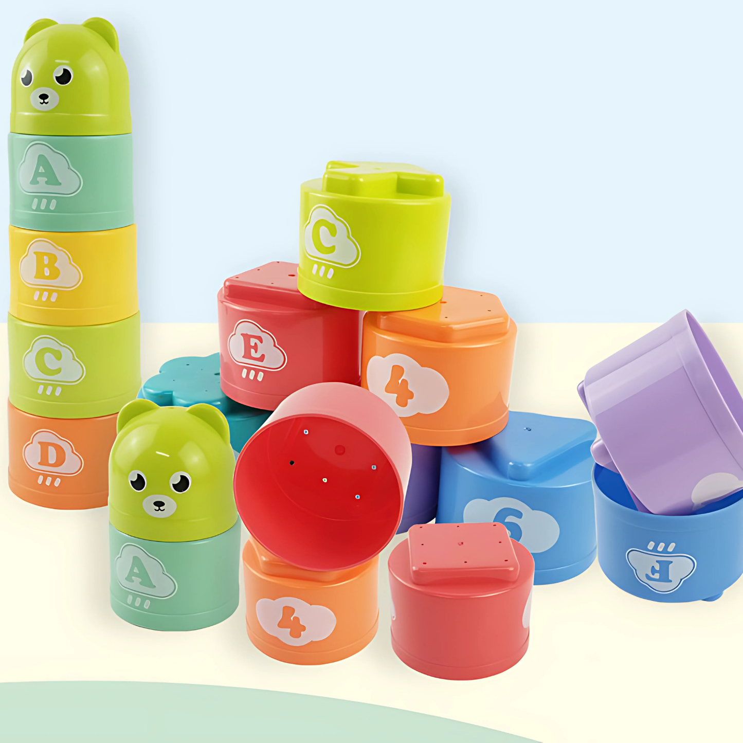 Kit Brinquedo Educativo de Empilhar Kids