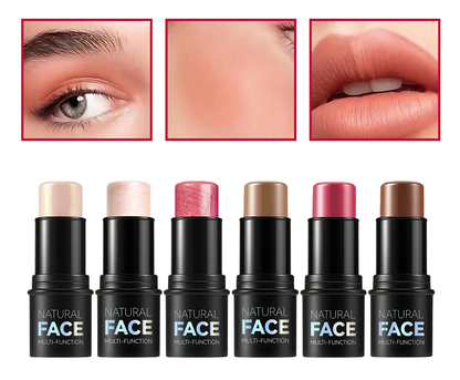Sticks Natural Face Blush 3D Pro [Kit com 6 Unidades]
