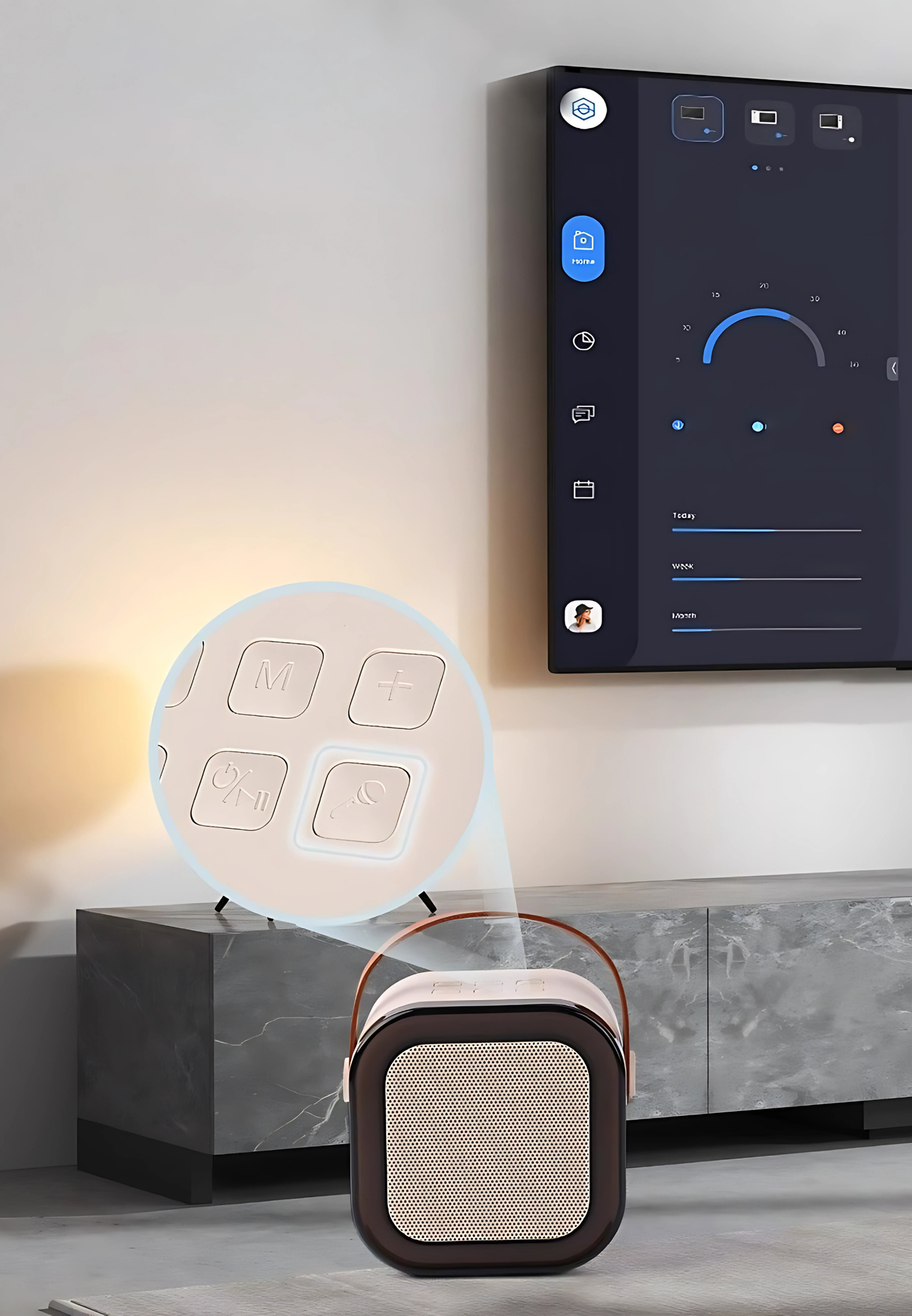 Karaokê Portátil VoicePro [Com 2 Microfone]