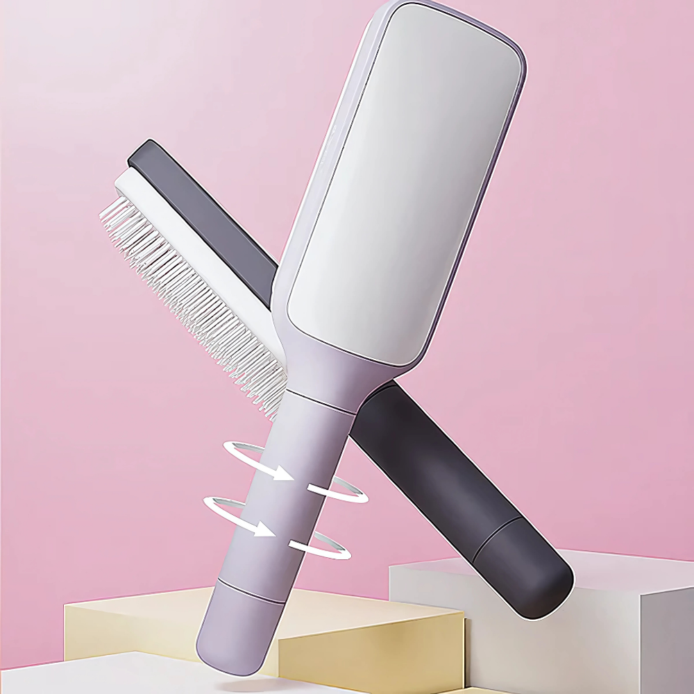Escova de Cabelo Autolimpante Retátil Massager [Compre 1 e Leve 2]
