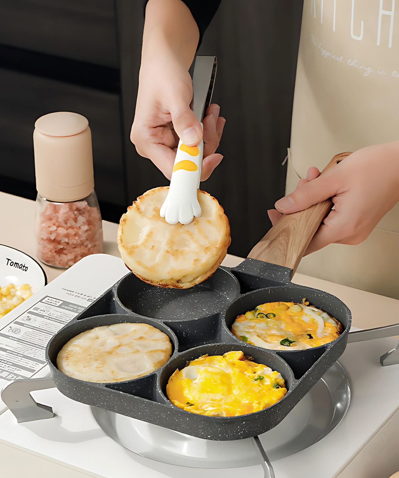 Frigideira Antiaderente Breakfast [Grátis Um Kit Talheres]