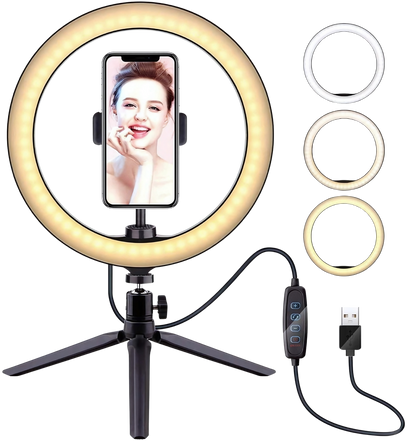Ring Light Tripé de Mesa Support