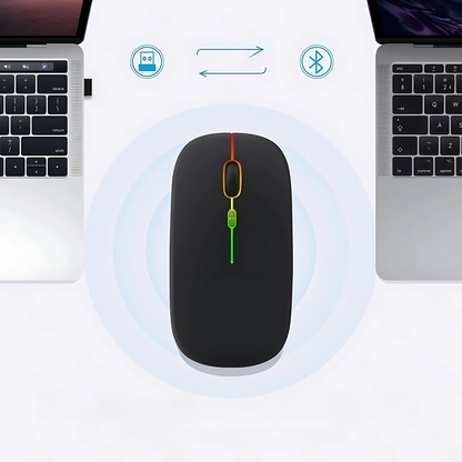 Mouse Sem Fio Wireless Recarregável RGB Gamer 1600dpi