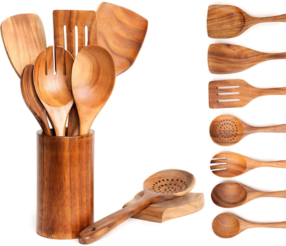 Talheres de Madeira Natural para Cozinha Cutlery Set