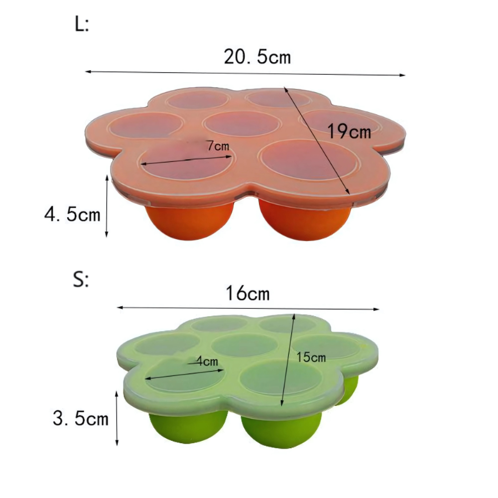 Forma de Silicone para Armazenamento de Alimentos para Bebês
