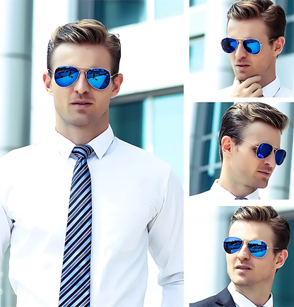 Óculos de Sol Antireflexo com Lentes Polarizadas UV400 [Tipo Top Gun]