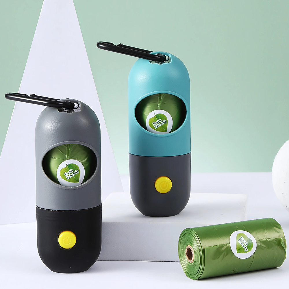 Kit Higiênico 2 Em 1 Cata Caca EcoBag [Com Lanterna Embutida]