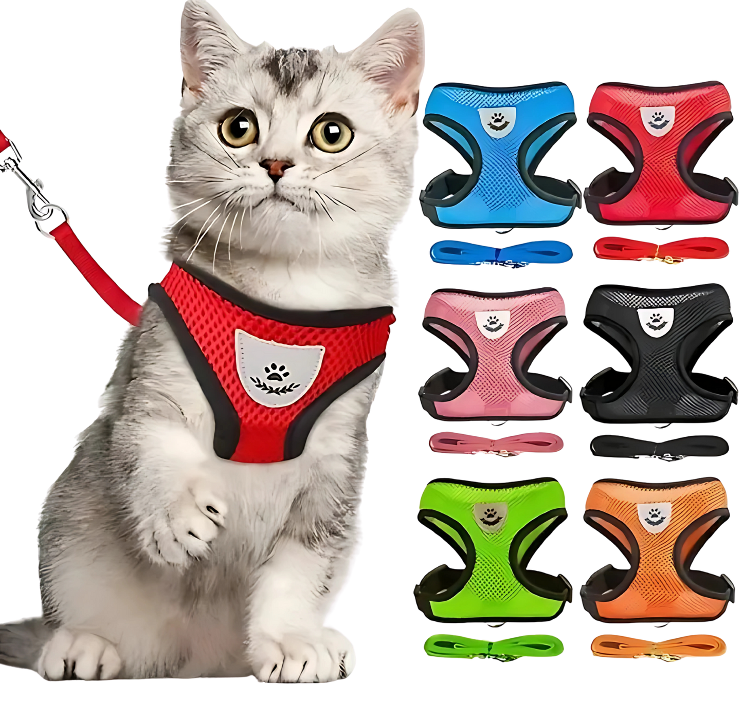 Coleira Peitoral Reflexível Respirável Vest [Compre 1 Leve 2]