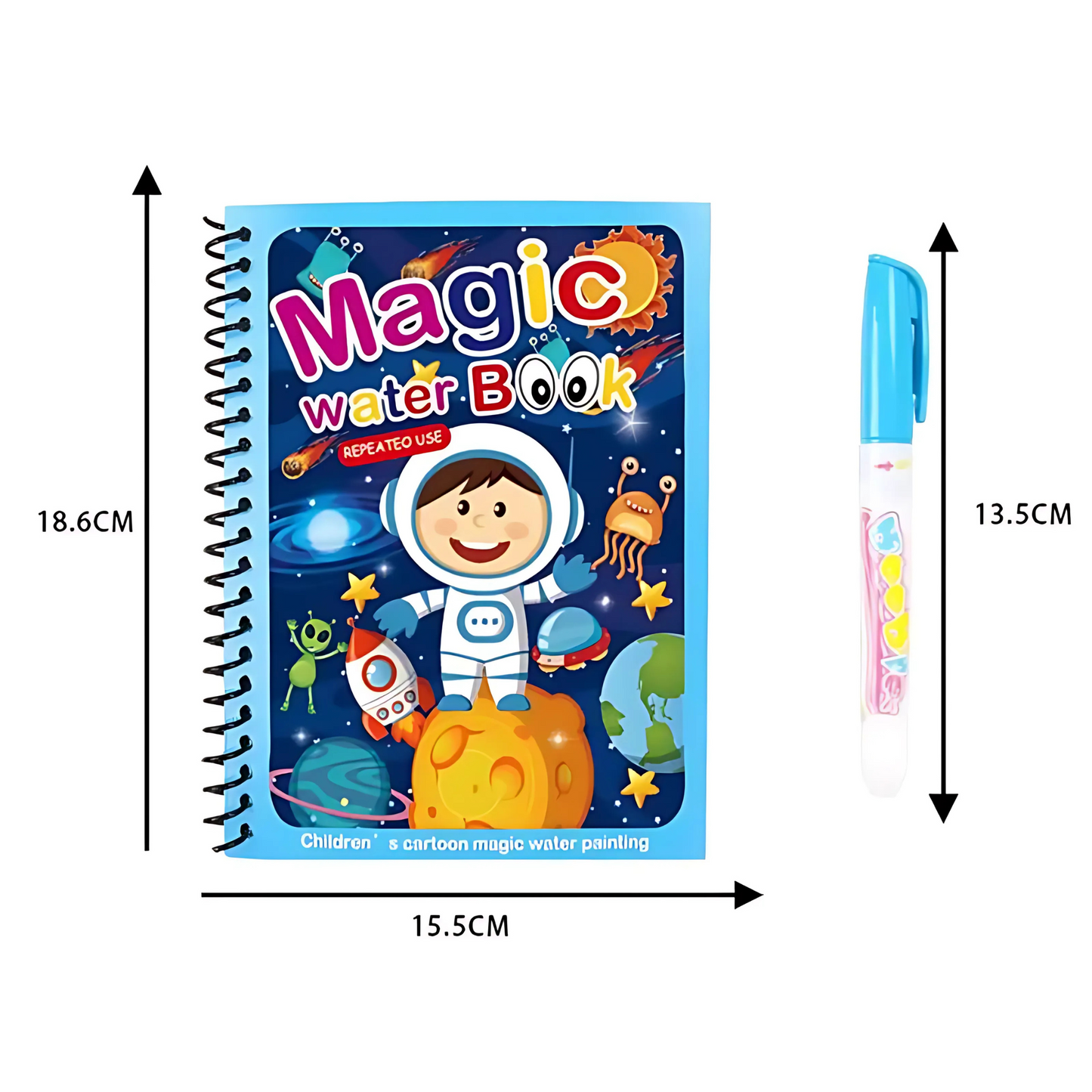 Livro Mágico Desenho com Água Magic Water  [BRINDE Caneta Magec Water]