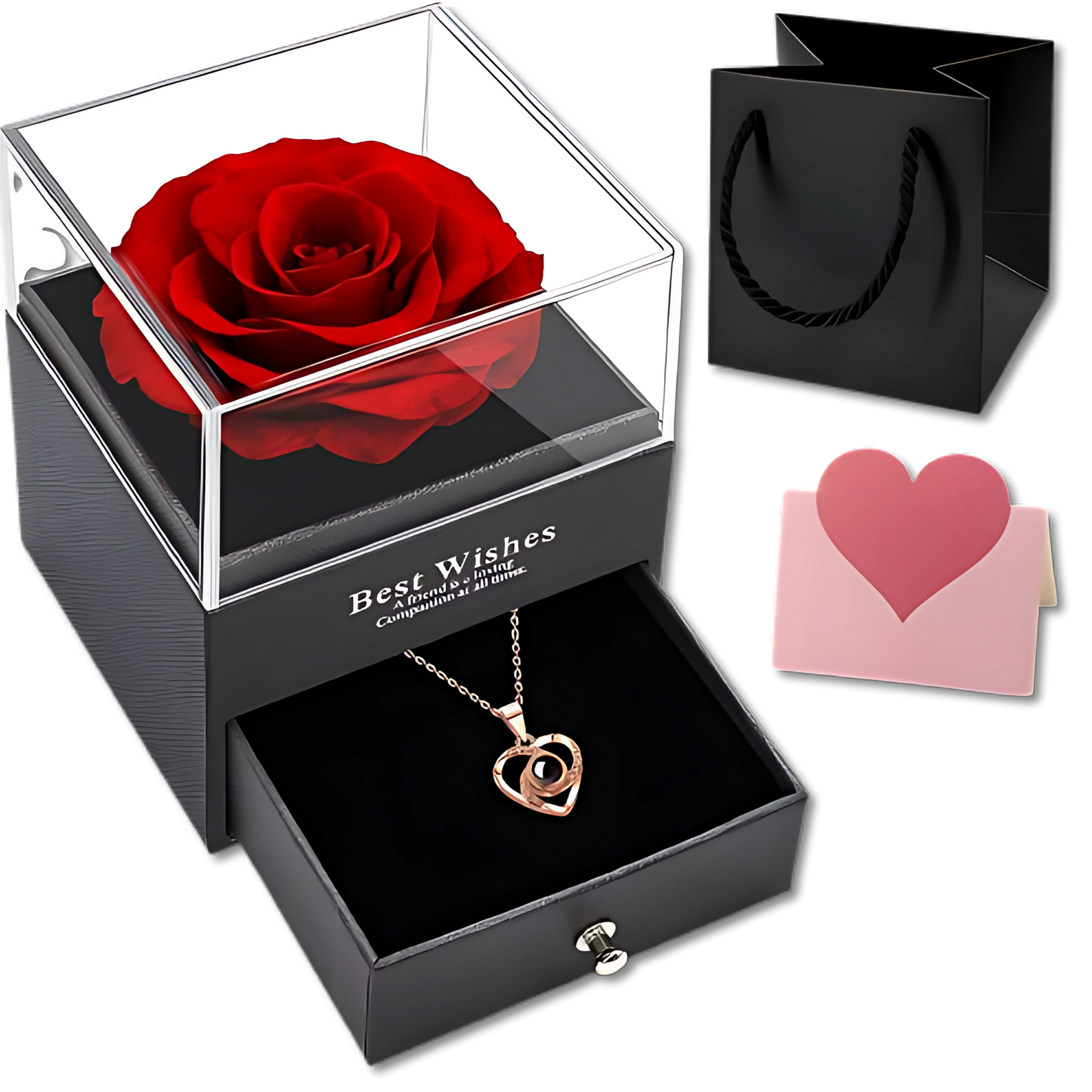 Caixa de Jóias Rosa Eterna Forever