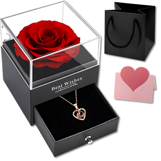 Caixa de Jóias Rosa Eterna Forever